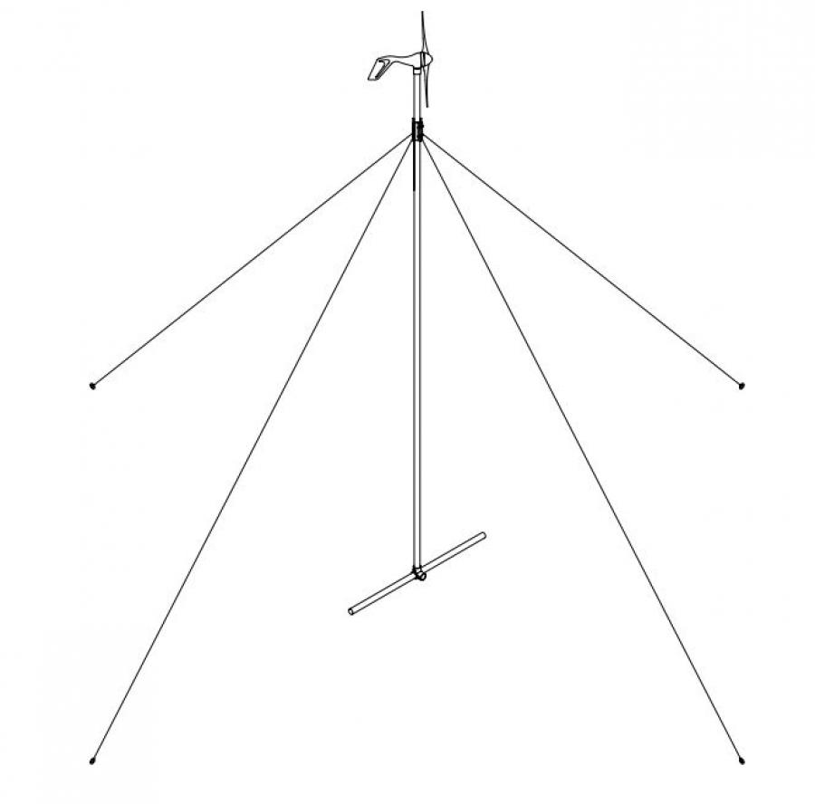 Wind Turbine Acc, Primus 45' Guyed Tower Kit