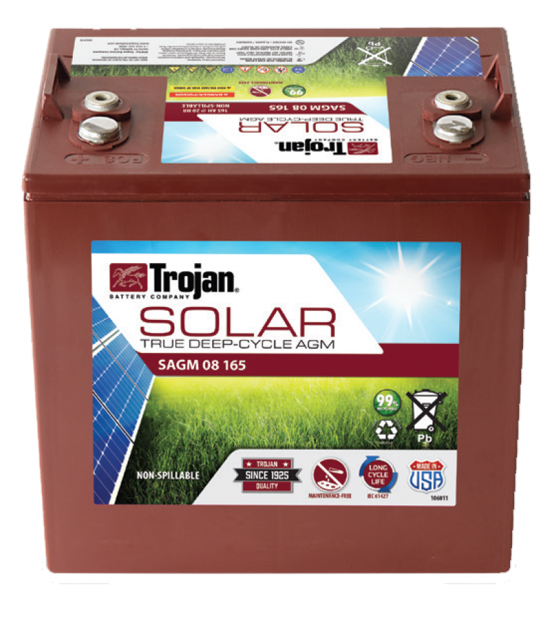 Trojan, SOLAR AGM Line, AGM Battery, 8V, 165Ah
