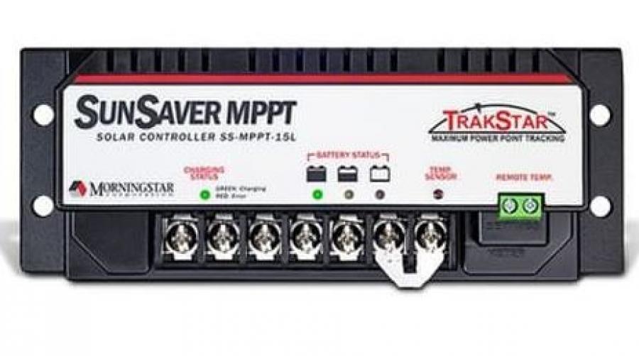 Morningstar, SunSaver MPPT Charge Controller, 15A, 75VDC, 12/24VDC