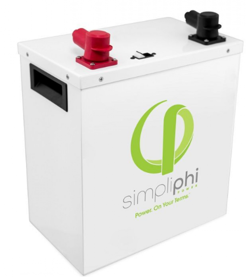 SIMPLIPHI PHI-3.8-48-M 3.8KWH LITHIUM IRON PHOSPATE BATTERY (WHITE METAL CASE)